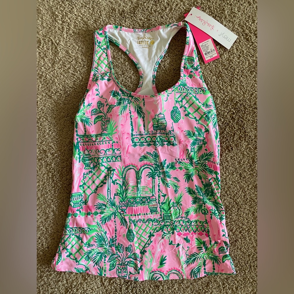 NWT Lilly Pulitzer Mandevilla Baby UPF 50+ Luxletic Tank (XS)